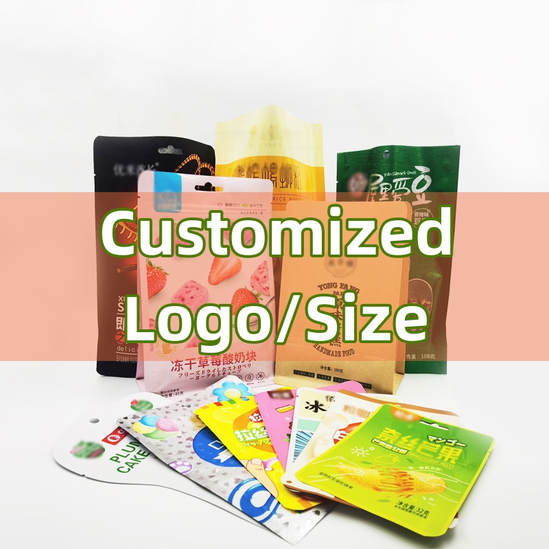 Food Snacks Logos - Bolsa de comida TETP tamanho personalizado