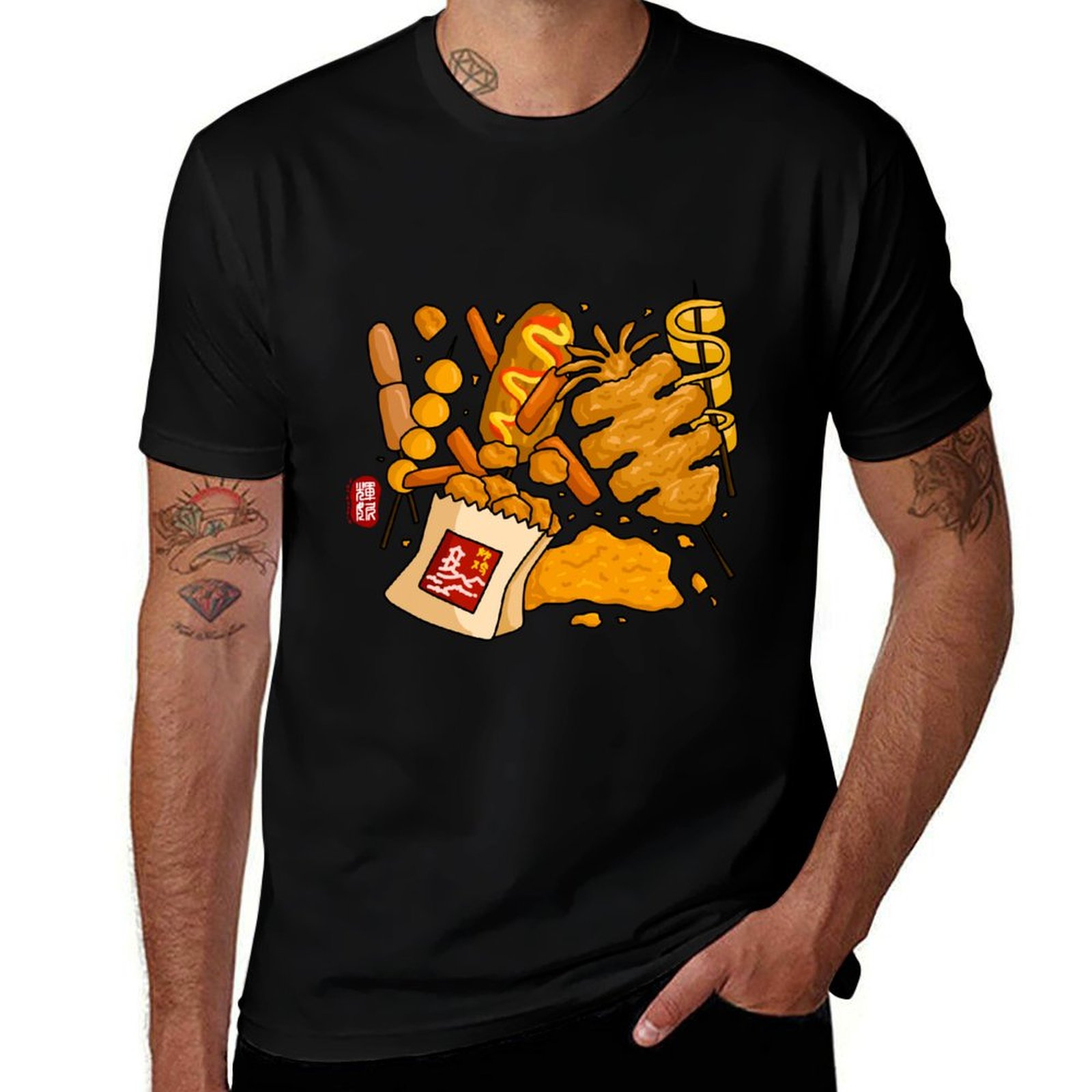 Quick Food Snacks - Camiseta de Manga Curta de Secagem