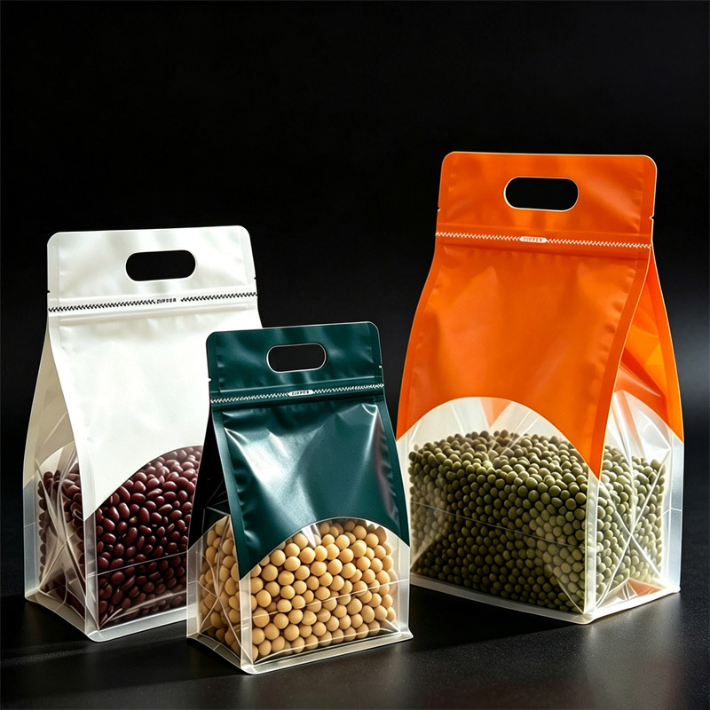 Food Snacks Logos - 50 Sacos Transparentes Reutilizáveis, Sacos Seláveis