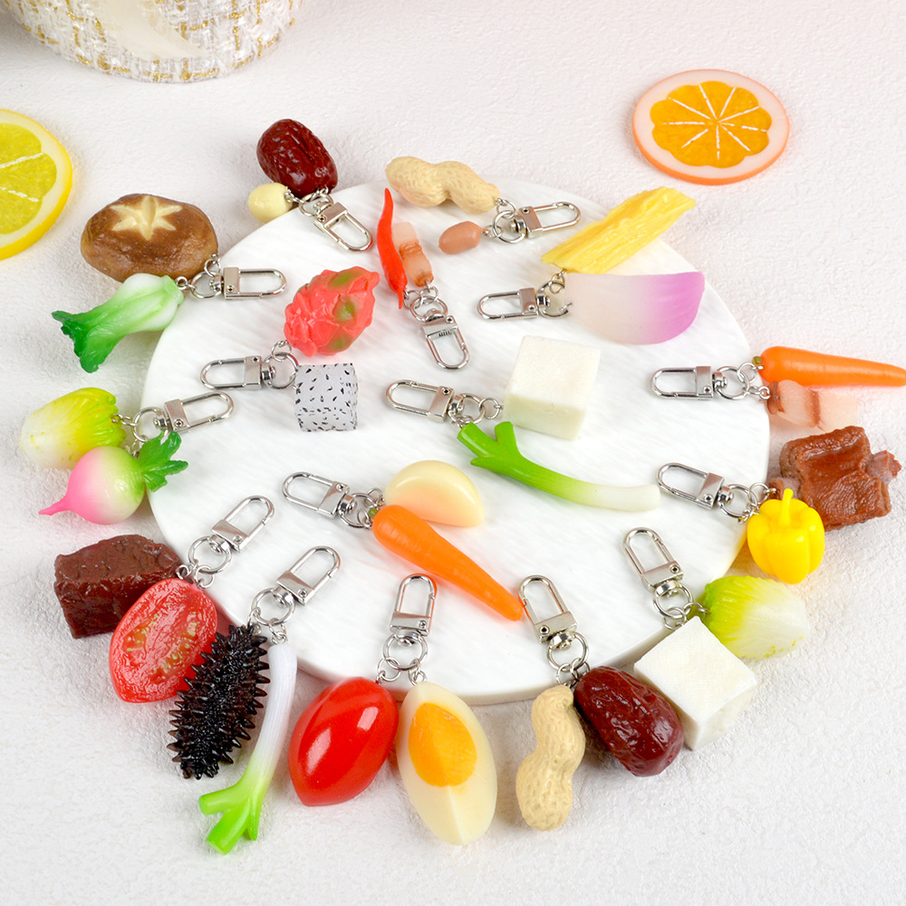 Food Zinc - Chaveiro de comida simulada frutas legumes