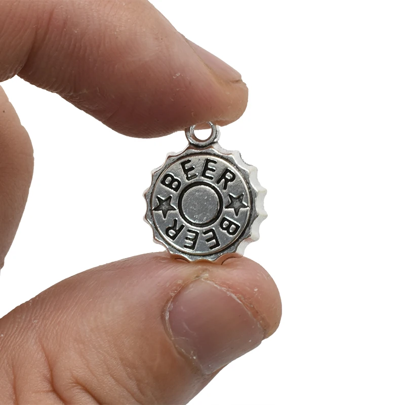 Antique Silver Plated Beer Cap - Food Zinc avaliação e preço