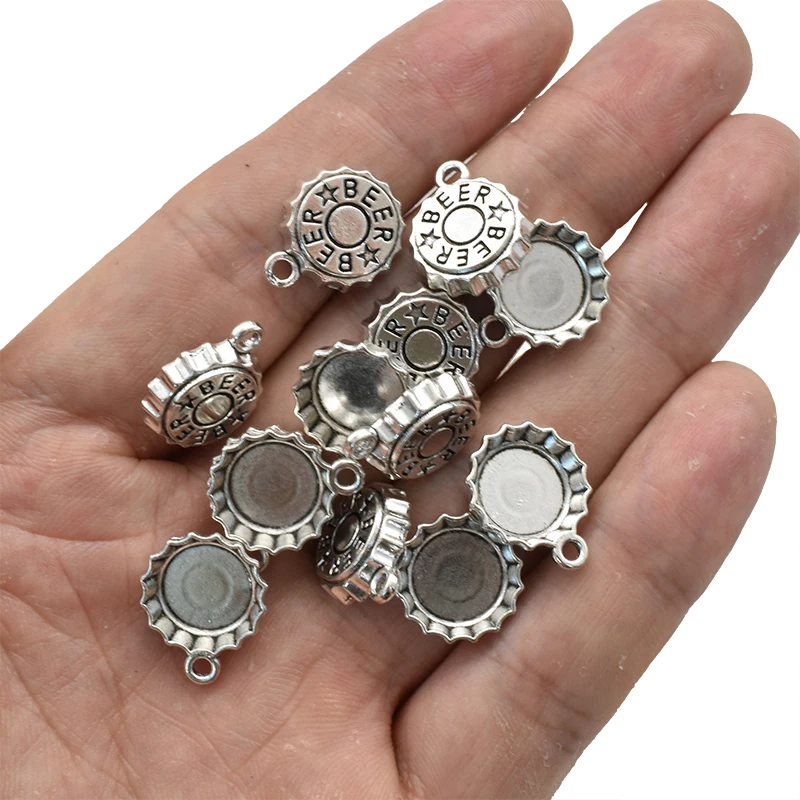 Antique Silver Plated Beer Cap - Food Zinc avaliação e preço
