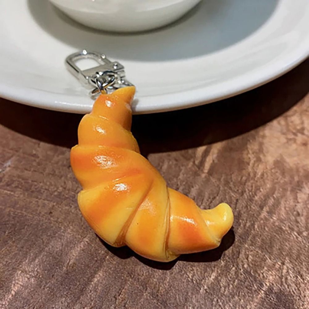 Engraçado croissant chaveiro c - Food Zinc avaliação e preço