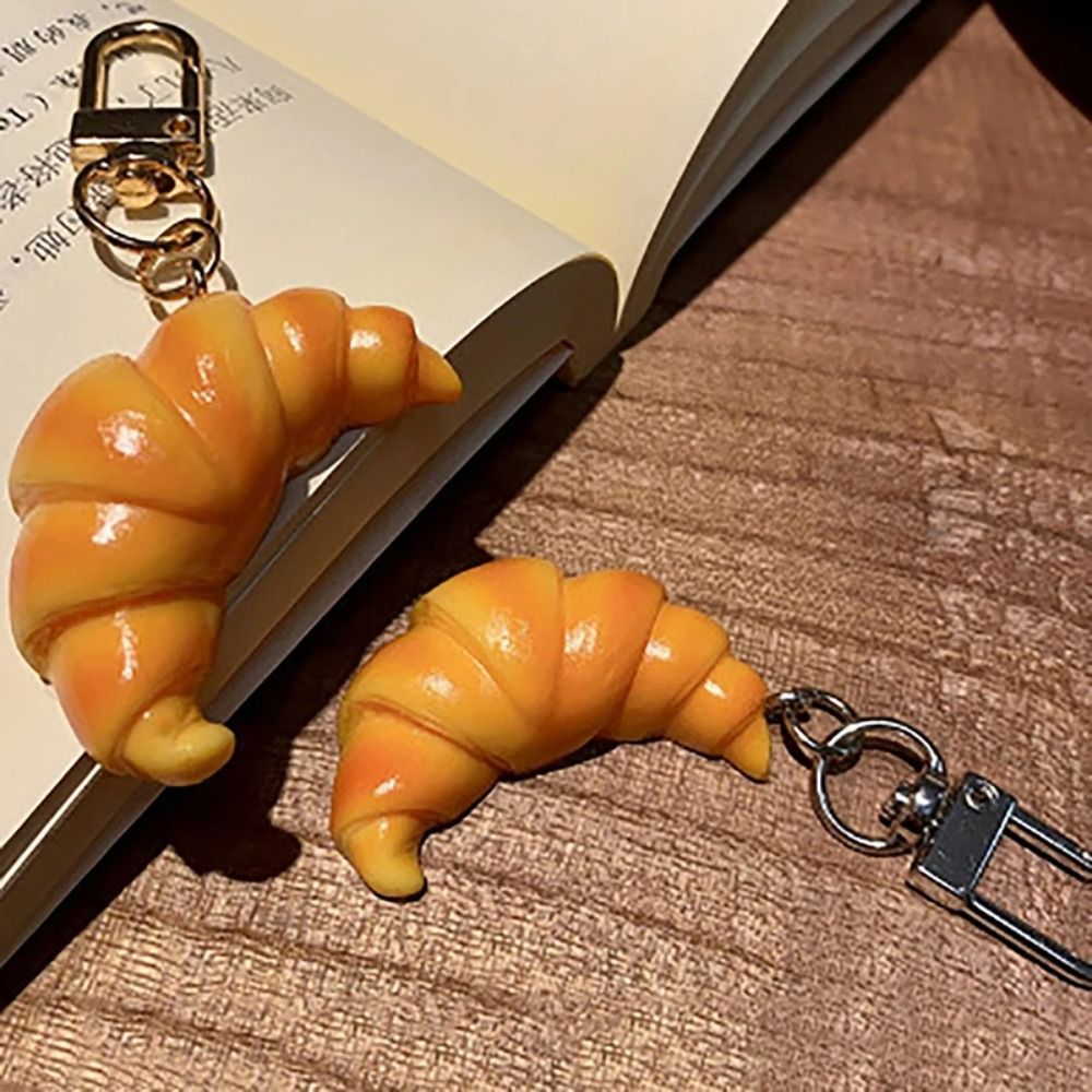Engraçado croissant chaveiro c - Food Zinc avaliação e preço