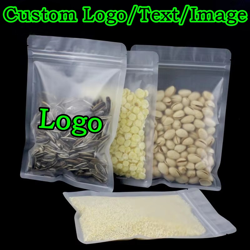 100 Sacos Plásticos Foscos com - Food Snacks Logos avaliação e preço